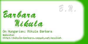 barbara mikula business card